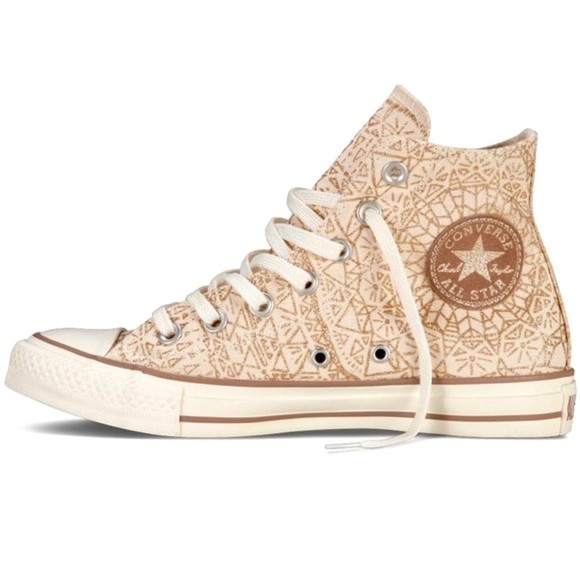 Converse Shoes - Converse All Star 'Snowflake Sparkle' High-Top Sneakers Canvas Women’s Size 10